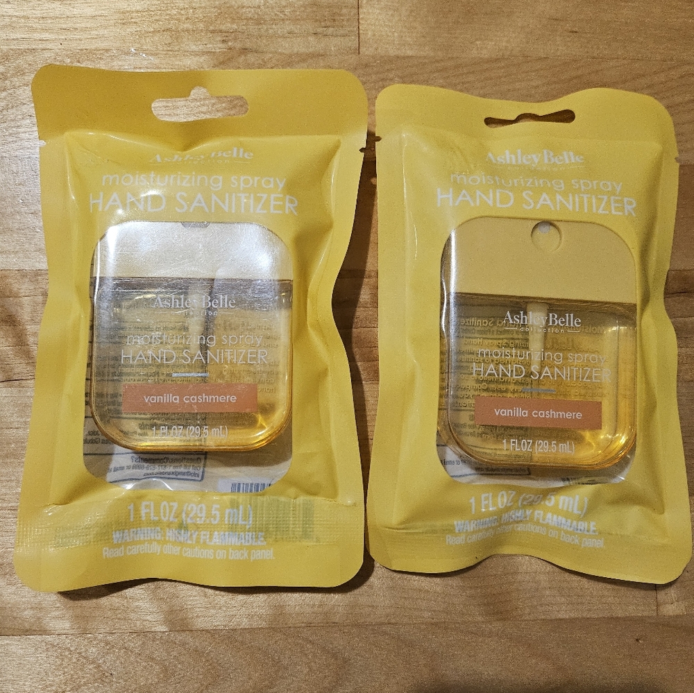2pc Ashley Belle Moisturizing Spray Hand Sanitizer Vanilla Cashmere